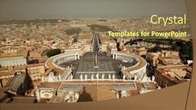  Presentation with vatican - Presentation theme with st-peter-s-square background and a violet colored foreground