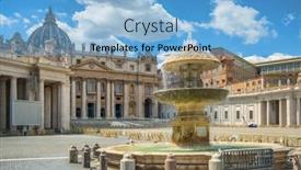  Presentation with peter - PPT theme featuring st-peter-square-and-cathedral background and a light blue colored foreground