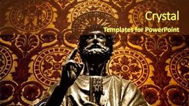  Presentation with vatican - PPT layouts with st peter in vatican rome background and a tawny brown colored foreground