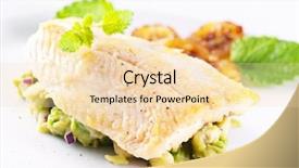  Presentation with trout - Slides featuring fry s food - trout fried with avocado tatar background and a lemonade colored foreground