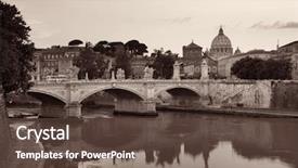  Presentation with vatican - Theme featuring st peters basilica in vatican background and a tawny brown colored foreground