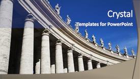  Presentation with vatican - Audience pleasing PPT theme consisting of st peters square vatican city backdrop and a ocean colored foreground