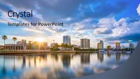  Presentation with florida - Presentation theme featuring  background and a  colored foreground