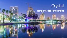  Presentation with florida - Amazing presentation design having st-petersburg-florida-usa-downtown backdrop and a cobalt blue colored foreground