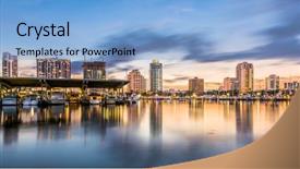  Presentation with florida - Cool new PPT layouts with st petersburg florida usa downtown backdrop and a light blue colored foreground