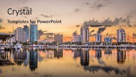  Presentation with florida - Amazing slide set having st petersburg florida usa downtown backdrop and a lemonade colored foreground