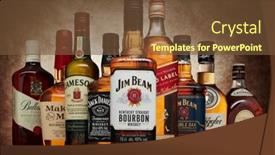  Presentation with whisky bottle - Presentation consisting of st-petersburg-russia-april-2020 background and a tawny brown colored foreground