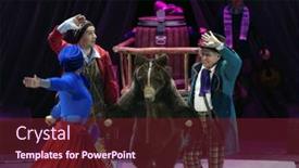  Presentation with circus show - Presentation with st-petersburg-russia-december-28 background and a tawny brown colored foreground