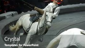  Presentation with circus show - Amazing presentation theme having st-petersburg-russia-december-28 backdrop and a dark gray colored foreground