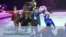  Presentation with circus show - Presentation consisting of st-petersburg-russia-december-28 background and a light blue colored foreground