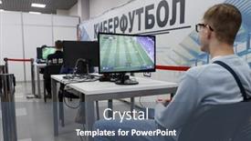  Presentation with football tournament - Audience pleasing presentation theme consisting of st-petersburg-russia-february-23 backdrop and a ocean colored foreground