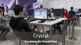  Presentation with football tournament - Cool new presentation with st-petersburg-russia-february-23 backdrop and a dark gray colored foreground