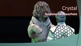  Presentation with circus - Slide set enhanced with st-petersburg-russia-february-3 background and a wine colored foreground