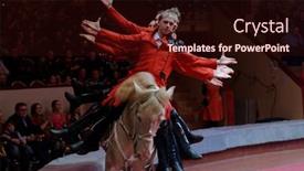  Presentation with circus - Beautiful presentation design featuring st-petersburg-russia-february-3 backdrop and a wine colored foreground