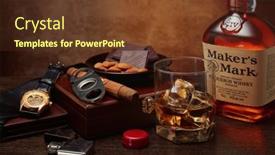  Presentation with whisky bottle - Slides having st-petersburg-russia-march-2020 background and a tawny brown colored foreground