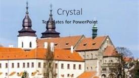  Presentation with czech republic - Audience pleasing PPT theme consisting of st-procopius-basilica-trebic-czech backdrop and a light blue colored foreground