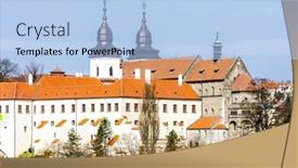  Presentation with czech republic - Colorful slide set enhanced with st-procopius-basilica-trebic-czech backdrop and a light blue colored foreground