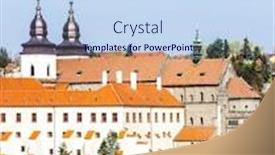  Presentation with czech republic - Beautiful slide deck featuring st-procopius-basilica-trebic-czech backdrop and a sky blue colored foreground