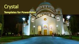  Presentation with history chartres cathedral - Theme consisting of st sava cathedral - belgrade - serbia background and a tawny brown colored foreground