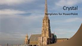  Presentation with shots - Slides enhanced with st stephan cathedral - vienna austria background and a light blue colored foreground