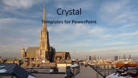  Presentation with vienna - Colorful PPT layouts enhanced with st stephan cathedral - vienna austria backdrop and a seafoam green colored foreground
