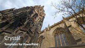  Presentation with vienna - PPT layouts with st-stephens-cathedral-in-vienna background and a tawny brown colored foreground