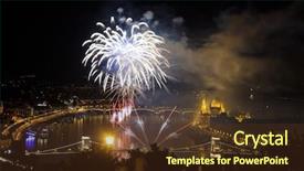  Presentation with fireworks on bridge - Slide deck consisting of st stephens or foundation day background and a  colored foreground