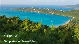  Presentation with virgin islands - Slide set featuring st thomas us virgin islands background and a tawny brown colored foreground