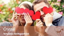  Presentation with eyes - Amazing presentation theme having st valentin - picture of happy couple covering backdrop and a coral colored foreground