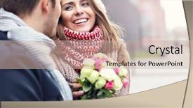  Presentation with dating violence - PPT layouts consisting of st valentin - picture showing young couple background and a soft green colored foreground