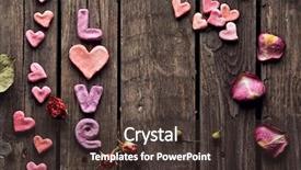  Presentation with rose wood - Audience pleasing slide deck consisting of st valentin - word love with rose petals backdrop and a tawny brown colored foreground