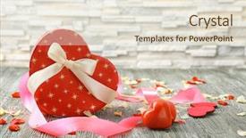 Presentation with valentines day - Presentation theme consisting of st valentines day concept gift background and a  colored foreground