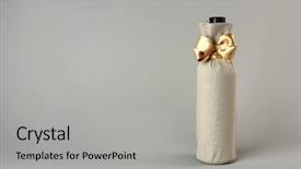  Presentation with gift ribbon - Audience pleasing presentation theme consisting of valentine's day concept wine backdrop and a light gray colored foreground