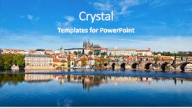  Presentation with czech republic - Amazing slide set having st vitus cathedral czech backdrop and a teal colored foreground