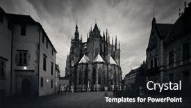  Presentation with czech republic - PPT layouts having st-vitus-cathedral-in-prague background and a dark gray colored foreground
