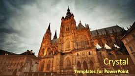  Presentation with czech republic - Presentation theme consisting of st-vitus-cathedral-in-prague background and a tawny brown colored foreground