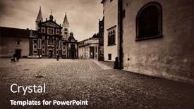  Presentation with czech republic - PPT layouts having st-vitus-cathedral-in-prague background and a tawny brown colored foreground