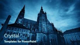  Presentation with czech republic - Cool new slides with st-vitus-cathedral-in-prague backdrop and a ocean colored foreground