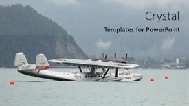  Presentation with air engine - Presentation design consisting of st-wolfgang-austria-july-7 background and a light gray colored foreground