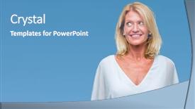  Presentation with business woman standing on maze - Cool new presentation theme with staar - middle age blonde business woman backdrop and a teal colored foreground