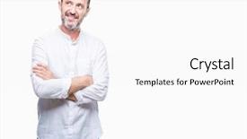  Presentation with victorian age - Slide set with staar - middle age hoary senior man background and a  colored foreground