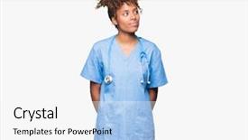  Presentation with doctor african - Amazing presentation theme having staar - young african american doctor woman backdrop and a  colored foreground