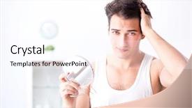  Presentation with mirror - PPT layouts having staar - young handsome man staring background and a pink colored foreground