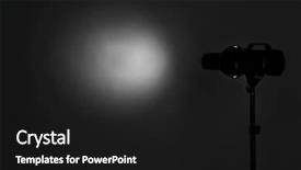  Presentation with lighting - Cool new slide set with stabilisation - lighting equipment in empty photo backdrop and a black colored foreground