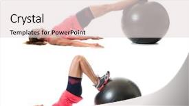  Presentation with tv show studio camera - Beautiful slides featuring stability ball exercise studio shot backdrop and a lemonade colored foreground