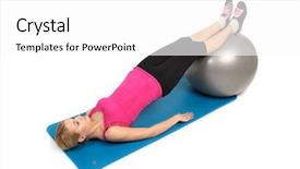  Presentation with financial stability eurozone - Presentation design featuring stability fitness ball leg curls background and a white colored foreground