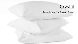  Presentation with stack - Cool new PPT theme with stack - soft pillows isolated on white backdrop and a white colored foreground