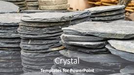  Presentation with slate - Presentation theme enhanced with stack-flat-slate-stones-cladding background and a gray colored foreground