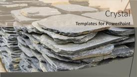  Presentation with flooring - Theme featuring stack-flat-slate-stones-cladding background and a  colored foreground