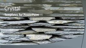  Presentation with flooring - PPT layouts consisting of stack-flat-slate-stones-cladding background and a  colored foreground
